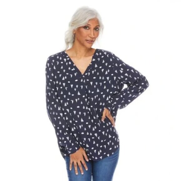 🛍 2 for $25! 🛍 Penmans - Lightweight Sailboat Print Blouse - 16 - Picture 1 of 15